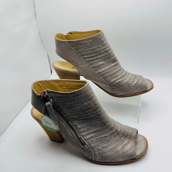 Paul Green in  metallic gray  Cayanne Peep Toe High Heel Booties 8 (US 10.5) - Picture 8 of 16